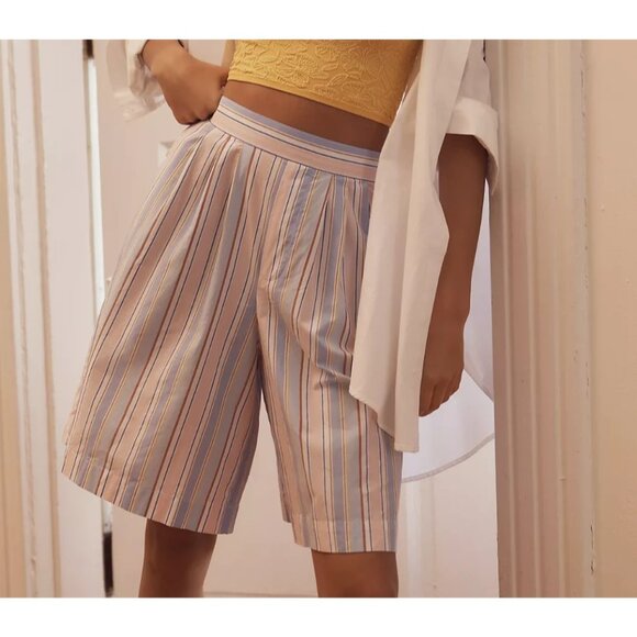 The Wren Boxer Shorts by Anthropologie: Bermuda Edition Striped L - Picture 1 of 3
